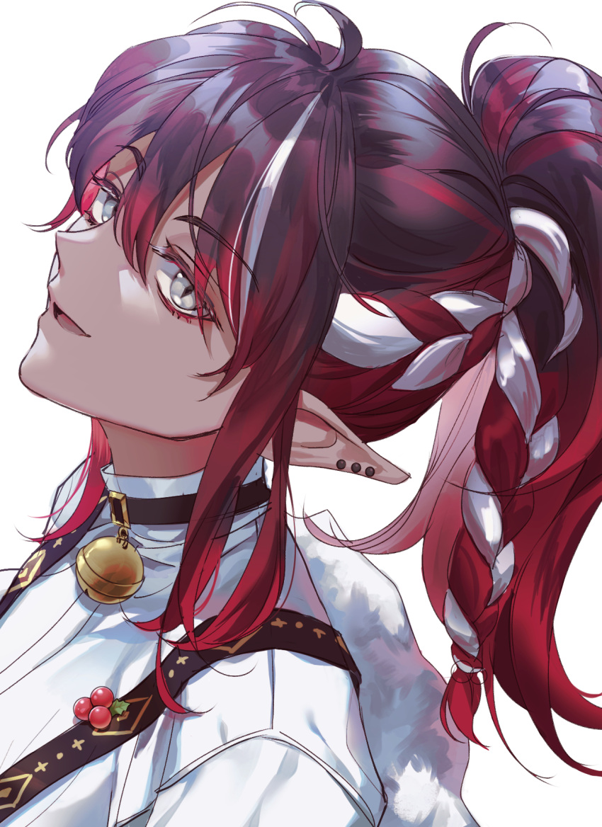 astrid_remond, astrid_remond_(fire), bbang_bread, bell, brown_hair, choker, ear_piercing, grey_eyes