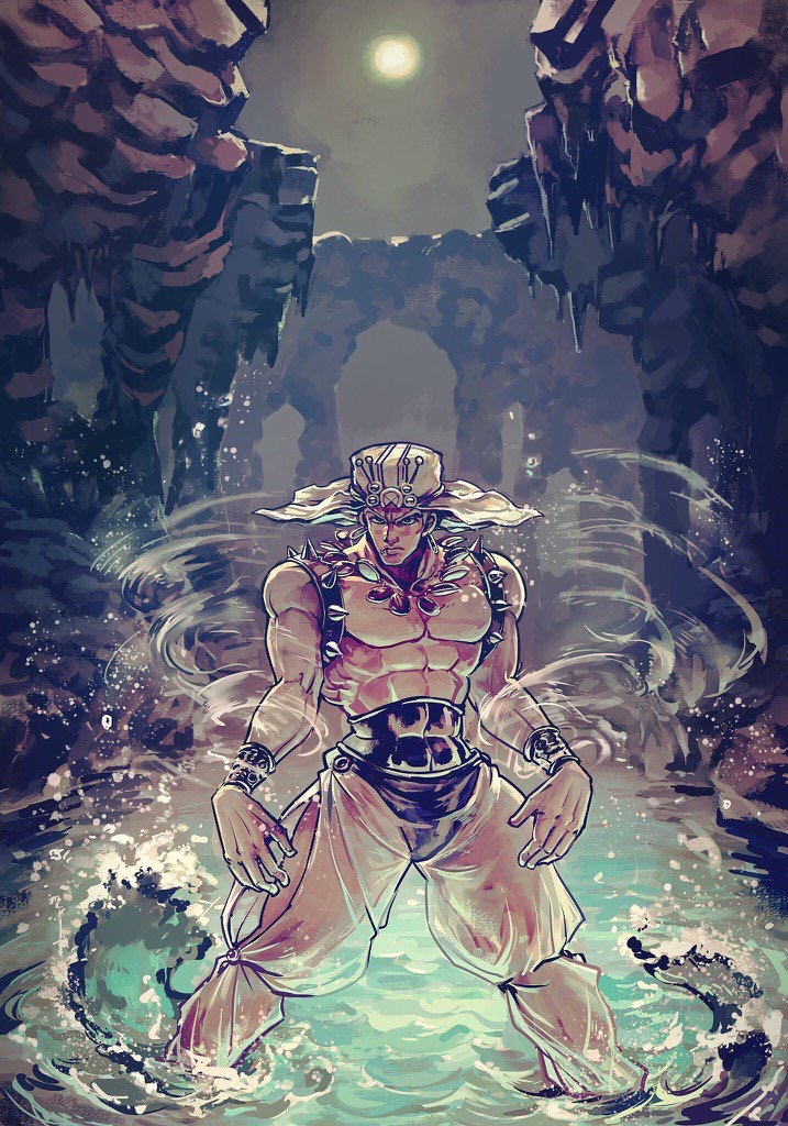 1boy, aerokinesis, air_current, bracer, chocoblood, facial_mark, harem_pants, jewelry