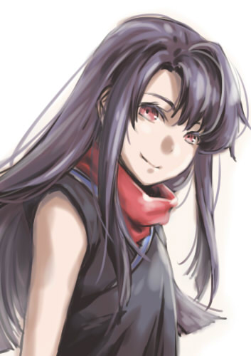 1girl, bare_arms, beatrice_(wild_arms), black_dress, closed_mouth, dress, long_hair, looking_at_viewer