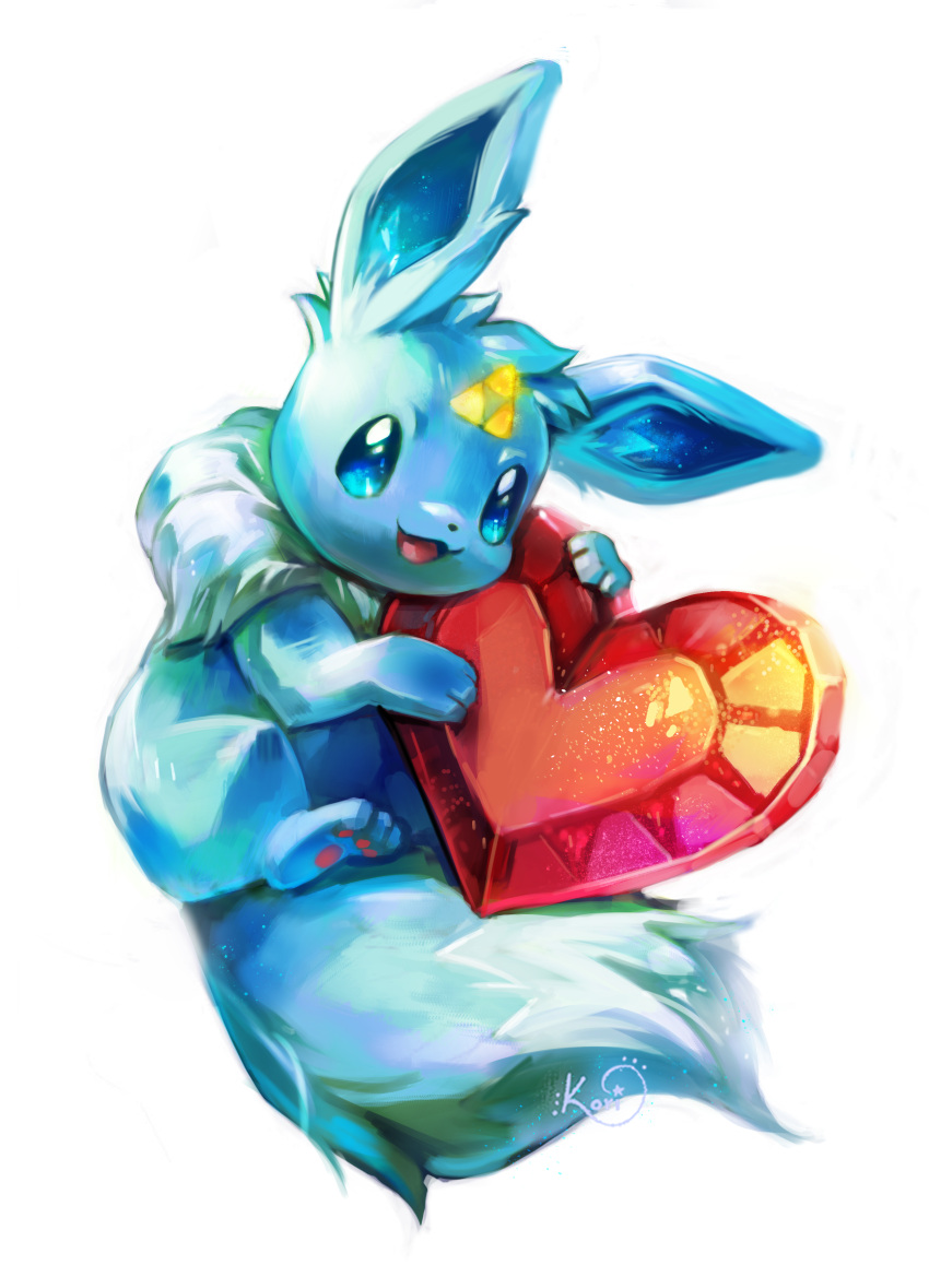 absurdres, alternate_color, alternate_shiny_pokemon, animal_focus, animal_nose, artist_name, blank_eyes, blue_eyes