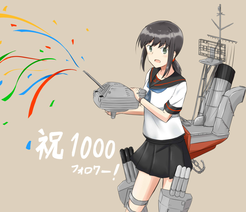 1girl, black_hair, black_sailor_collar, black_skirt, cowboy_shot, fubuki_(kancolle), fubuki_(kantai_collection), highres