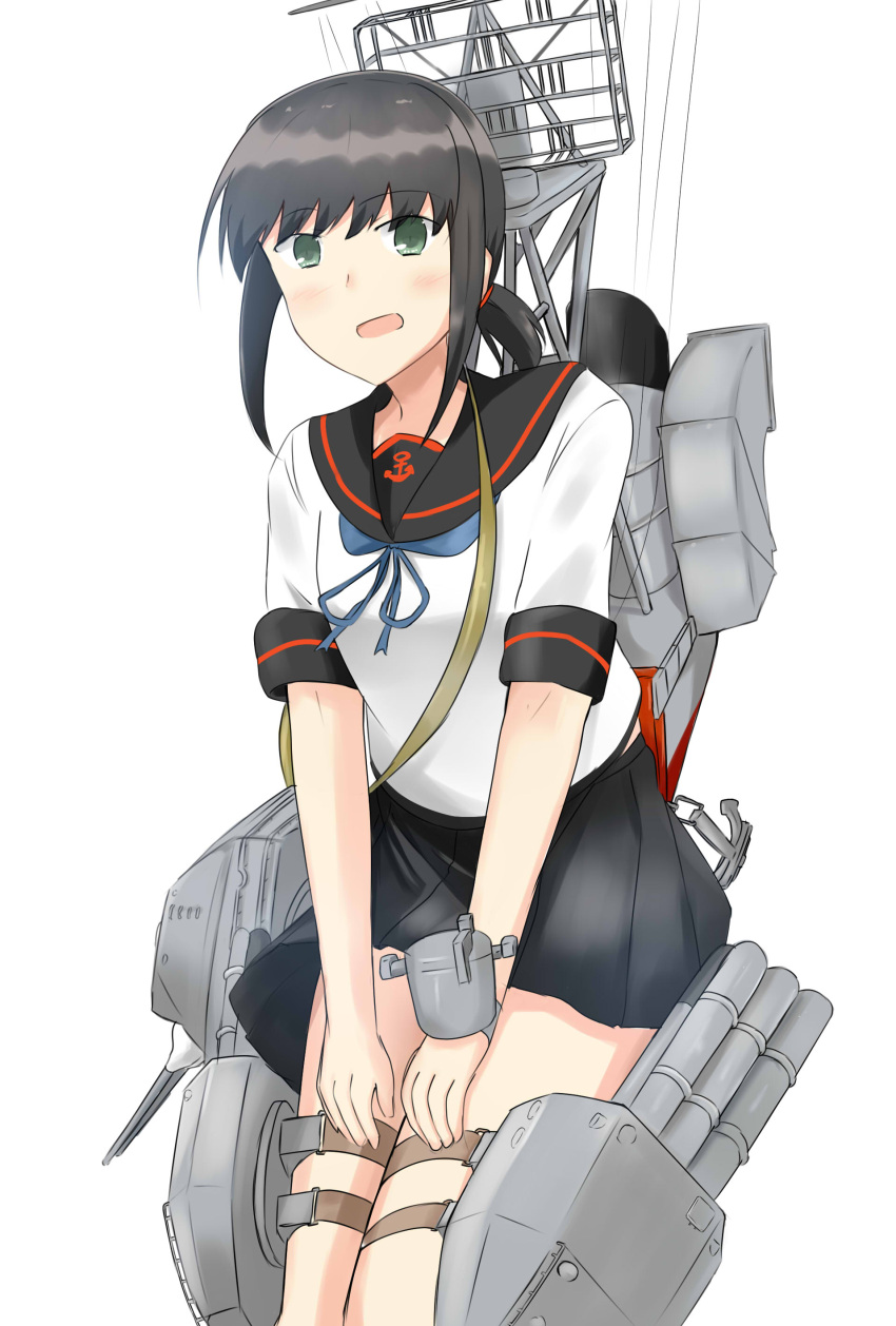 1girl, black_hair, black_sailor_collar, black_skirt, cowboy_shot, fubuki_(kancolle), fubuki_(kantai_collection), highres