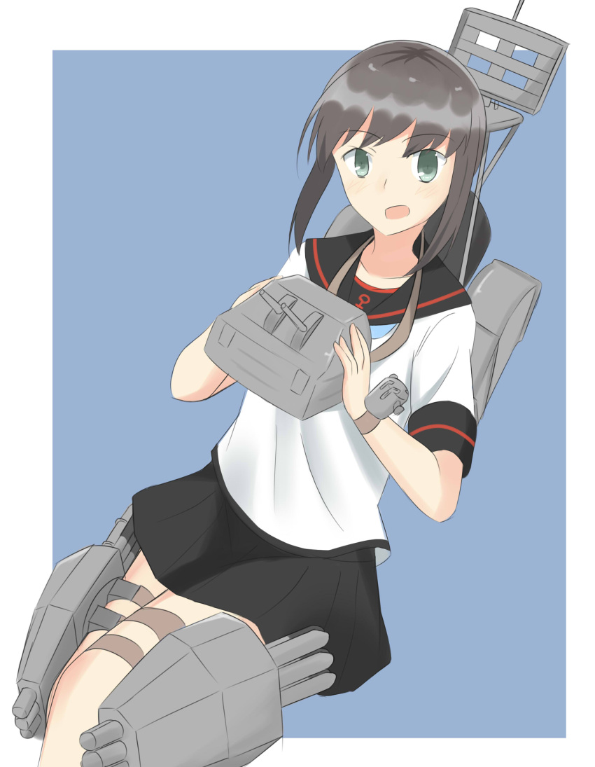 1girl, black_hair, black_sailor_collar, black_skirt, cowboy_shot, fubuki_(kancolle), fubuki_(kantai_collection), highres