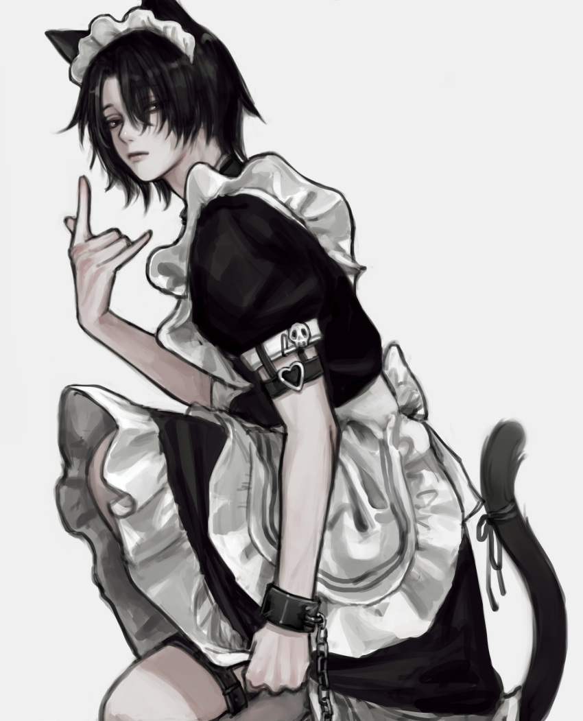 1boy, absurdres, animal_ears, bangs, black_eyes, black_hair, cat_ears, cat_tail
