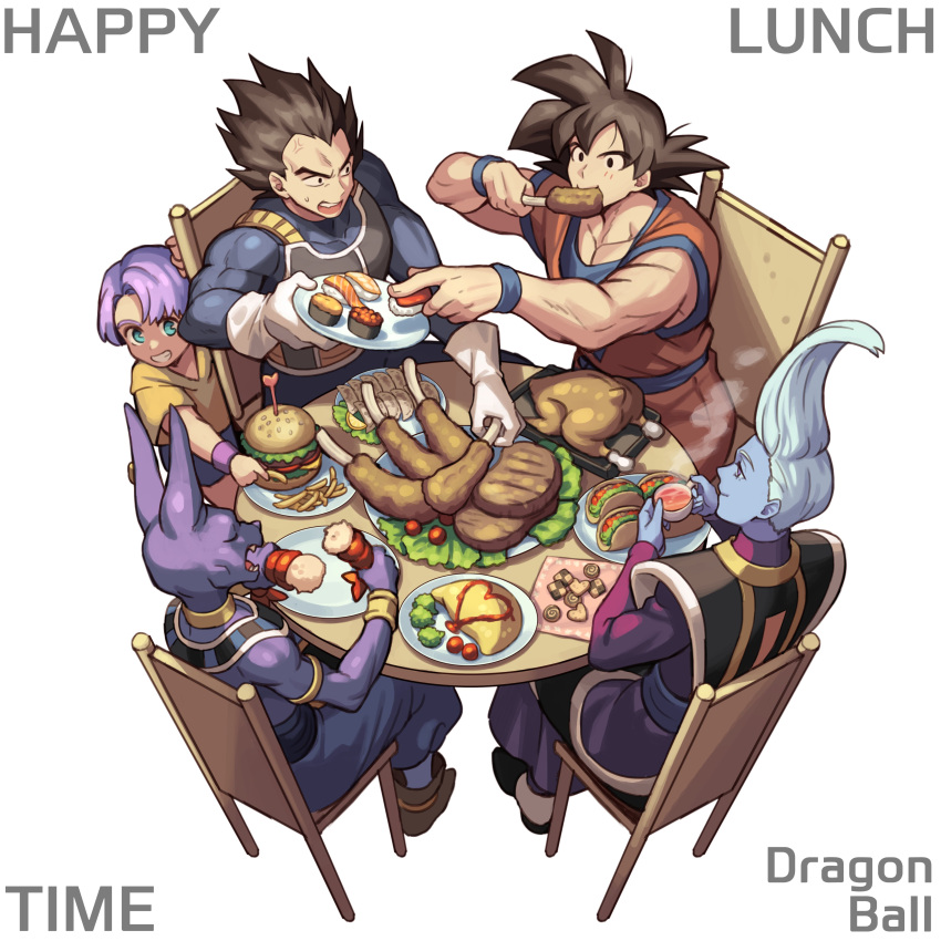 5boys, absurdres, anger_vein, angry, ankle_boots, armlet, armor, beerus