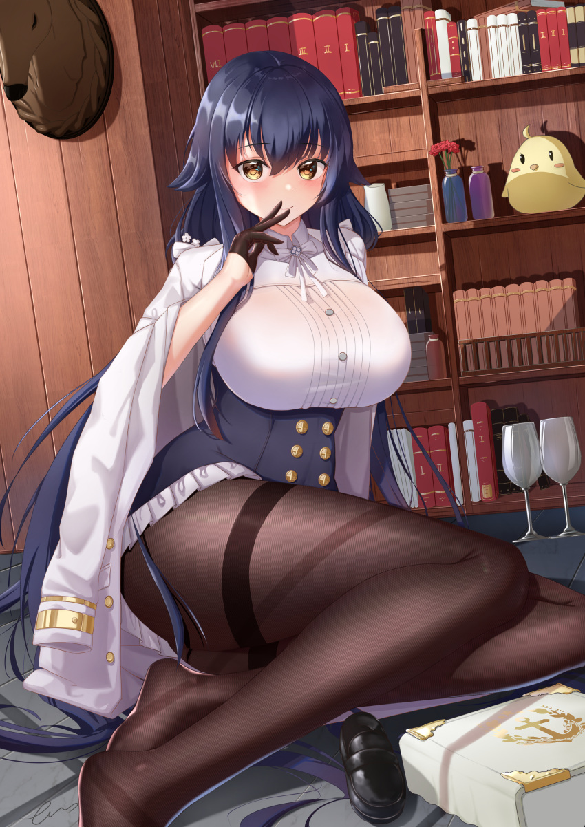 1girl, absurdly_long_hair, absurdres, ass, azuma_(azur_lane), azur_lane, barefoot, black_footwear