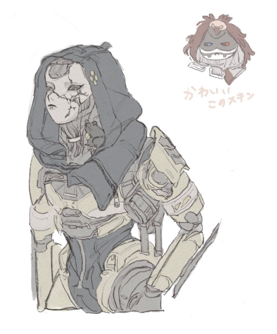 1girl, android, animal_on_shoulder, apex_legends, arm_blade, ash_(titanfall_2), blue_eyes, chibi