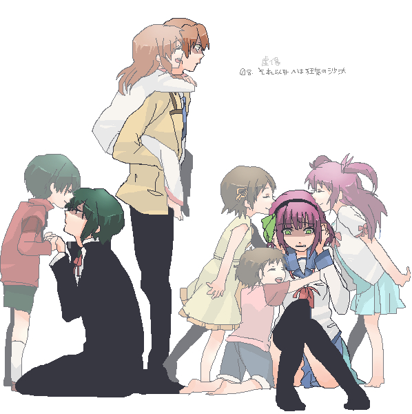 barefoot, naoi_ayato, oekaki, otonashi_(angel_beats!), otonashi_hatsune, siblings, spoilers, takumi_(pixiv415088)