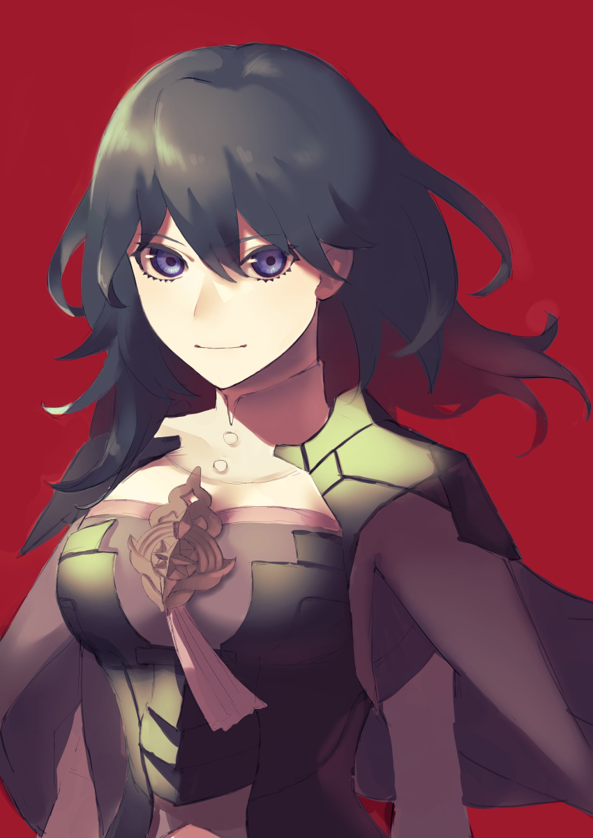 1girl, absurdres, bangs, black_hair, blue_eyes, breasts, byleth_(fire_emblem), byleth_eisner_(female)