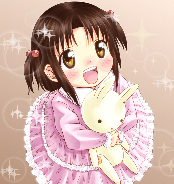 blush, braid, crossdressinging, hair_bobbles, hair_ornament, happy, hug, male