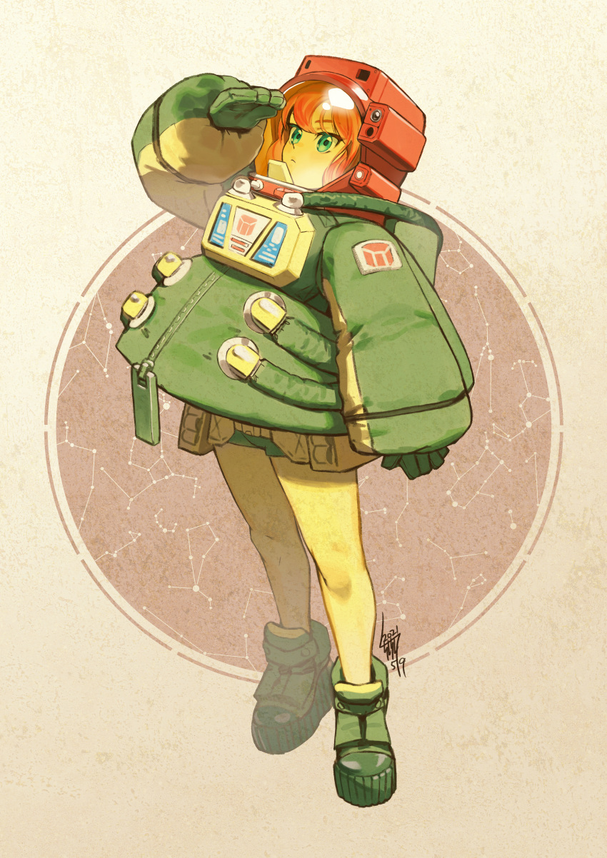 1girl, absurdres, boots, cosmos_(transformers), genderswap, genderswap_(mtf), gloves, green_eyes