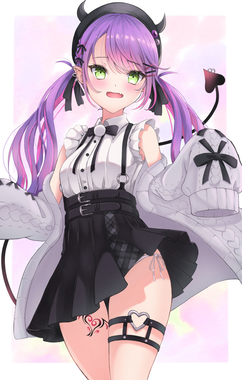 1girl, absurdres, bangs, belt, black_belt, black_headwear, black_ribbon, black_skirt