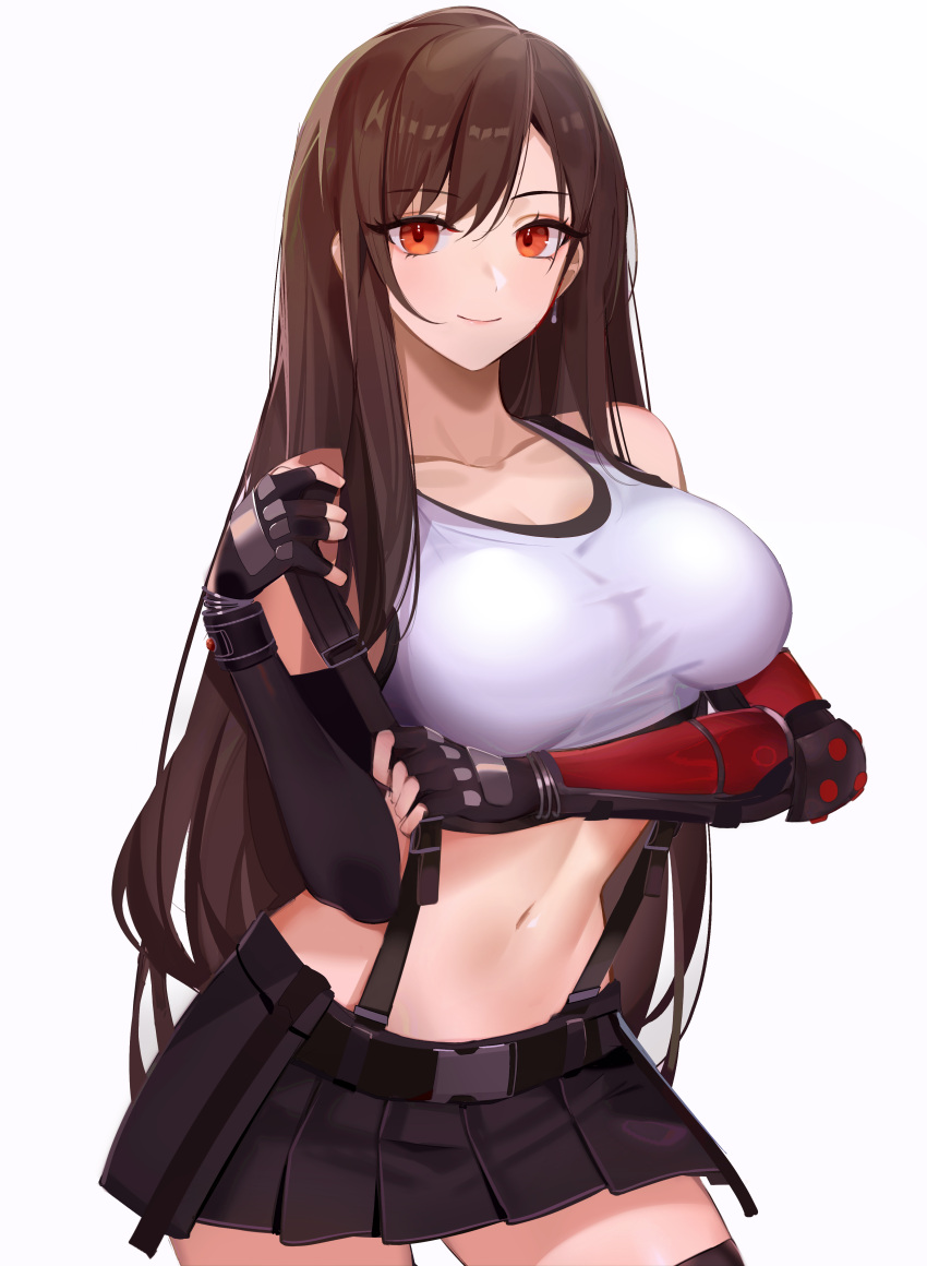1girl, absurdres, bangs, bare_shoulders, belt, black_belt, black_gloves, black_skirt
