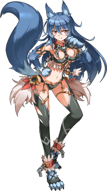 1girl, animal_ears, animal_feet, animal_hands, artist_request, blue_hair, breasts, collar