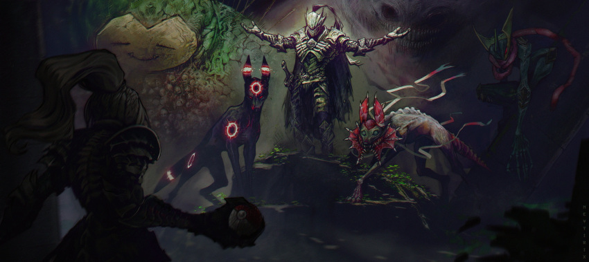 2others, absurdres, animal, armor, breastplate, dog, elden_ring, faulds