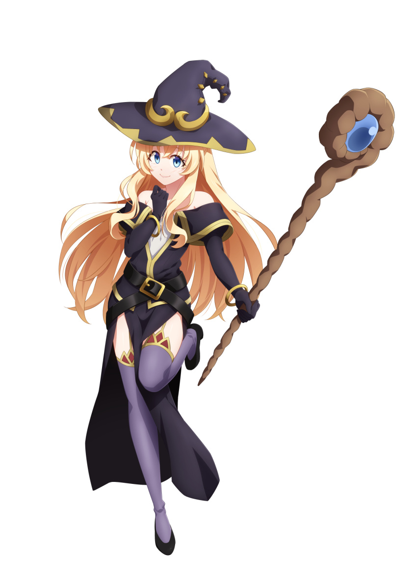 1girl, alternate_costume, bangs, black_footwear, black_gloves, black_jacket, black_skirt, blonde_hair