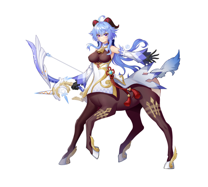 1girl, absurdres, ahoge, bangs, bare_shoulders, bell, blue_hair, bodice