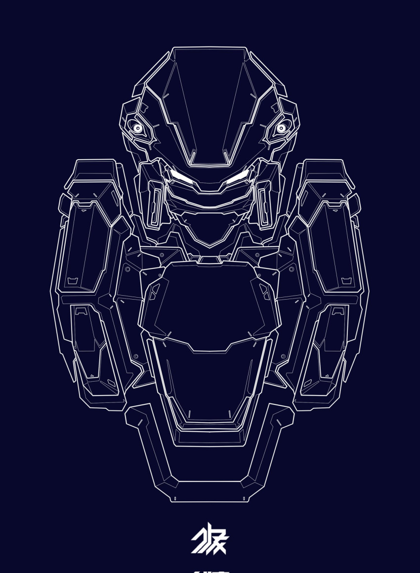 arm_slave_(mecha), arx-7_arbalest, full_metal_panic!, highres, lineart, looking_at_viewer, mecha, monochrome