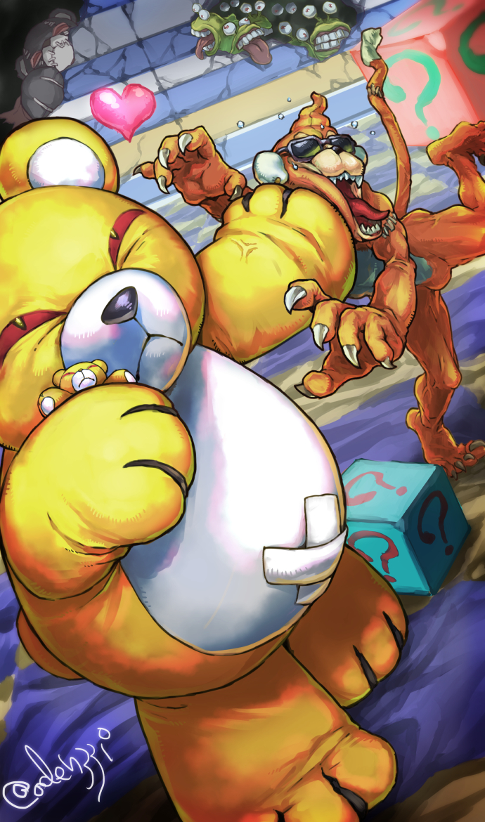 ?, anger_vein, angry, animal, animal_focus, artist_name, claws, closed_mouth