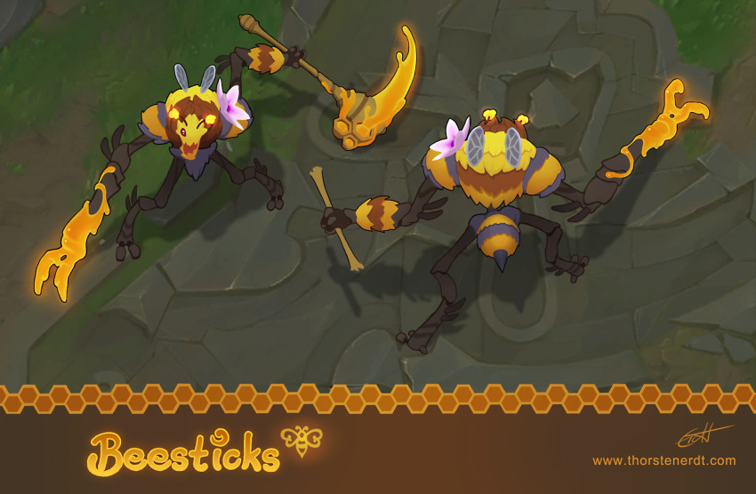 2others, bee, bug, character_name, dual_persona, fiddlesticks, highres, holding