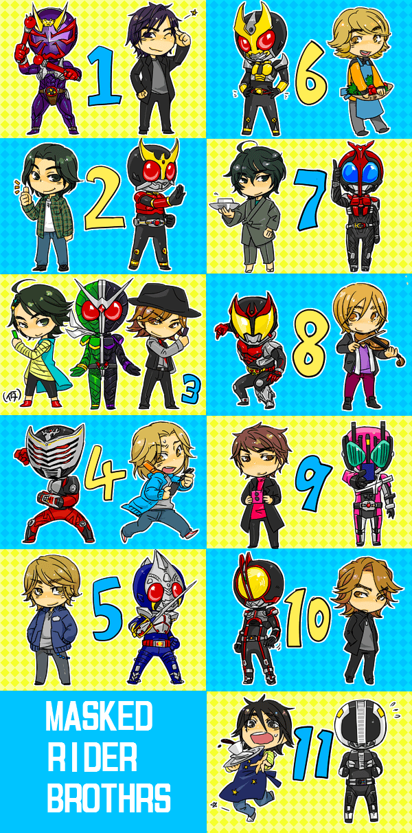 6+boys, dual_persona, english_text, engrish_text, everyone, godai_yuusuke, hibiki_(hibiki), hidari_shoutarou, highres, inui_takumi, kadoya_tsukasa, kamen_rider, kamen_rider_555, kamen_rider_agito, kamen_rider_agito_(series), kamen_rider_blade, kamen_rider_blade_(series), kamen_rider_dcd, kamen_rider_decade, kamen_rider_den-o, kamen_rider_den-o_(series), kamen_rider_double, kamen_rider_faiz, kamen_rider_hibiki, kamen_rider_hibiki_(series), kamen_rider_kabuto, kamen_rider_kabuto_(series), kamen_rider_kiva, kamen_rider_kiva_(series), kamen_rider_kuuga, kamen_rider_kuuga_(series), kamen_rider_ryuki, kamen_rider_ryuki_(series), kamen_rider_w, kenzaki_kazuma, kidou_shinji, kurenai_wataru, male_focus, moi_(yfvlibbl9i), multiple_boys, nogami_ryoutarou, philip_(kamen_rider), ranguage, tendou_souji, tsugami_shouichi
