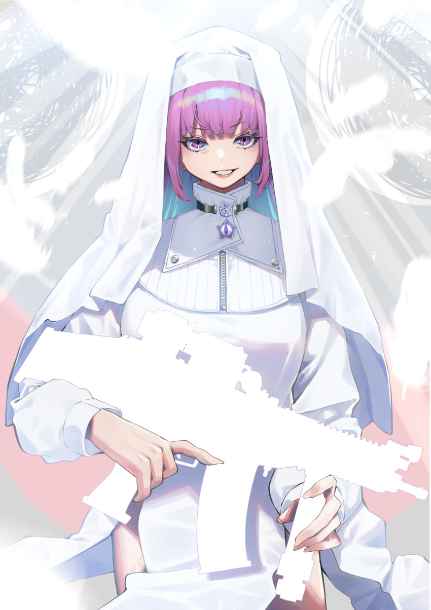1girl, absurdres, bangs, blue_hair, colored_inner_hair, commentary_request, cowboy_shot, dress