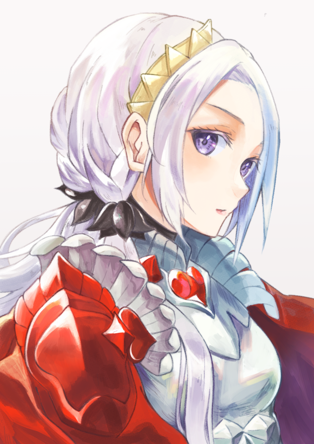 1girl, breasts, edelgard_von_hresvelg, fire_emblem, fire_emblem:_three_houses, fire_emblem_warriors:_three_hopes, forehead, gold_hairband