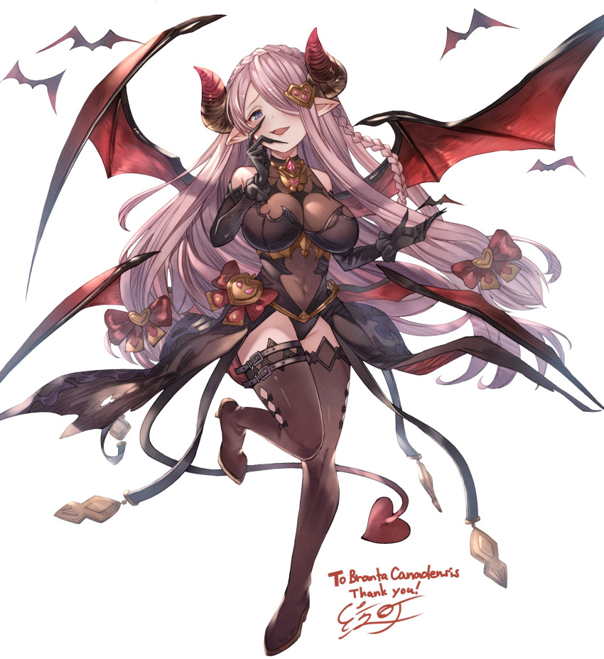 1girl, alternate_costume, asymmetrical_gloves, ayacho, bat, bat_wings, blue_eyes, boots
