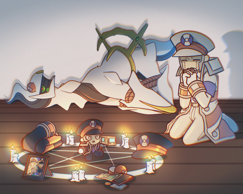 =_=, arceus, bound, candle, closed_eyes, crying, emmet_(pokemon), english_commentary