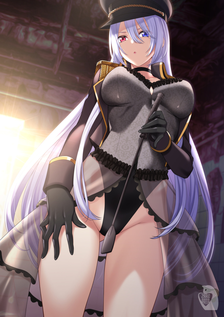 1girl, :o, ass_visible_through_thighs, bangs, black_choker, black_gloves, black_headwear, black_jacket