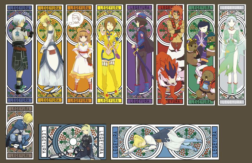 chloe_valens, giet, grune, harriet_campbell, jay, male, moses_sandor, norma_beatty, oreseoren, senel_coolidge, stella_telmes, tales_of_(series), tales_of_legendia, walter_delques, will_raynard