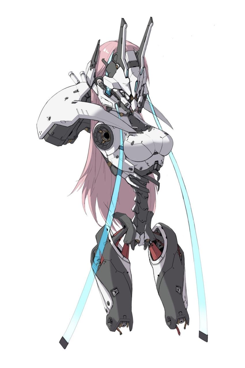 1girl, amputee, android, breasts, cable, ctpt9r, headgear, highres