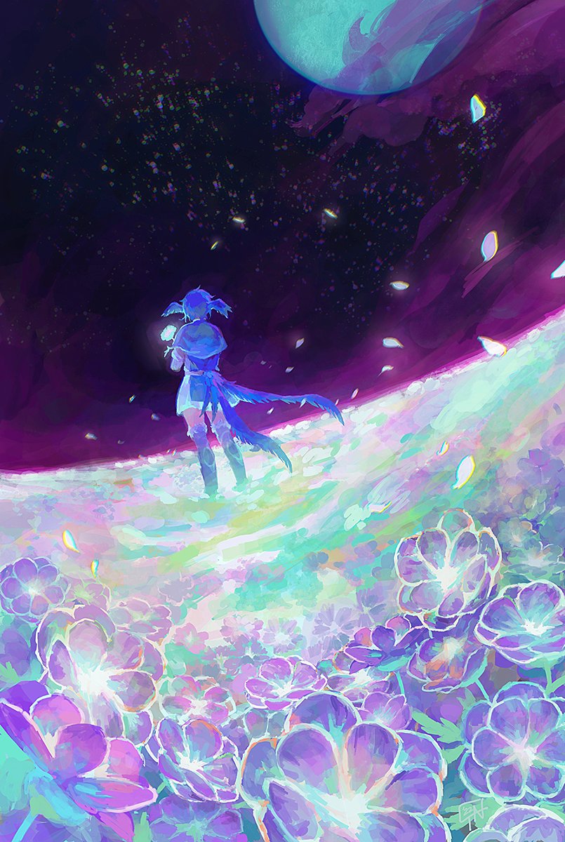 1girl, bird_girl, bird_legs, bird_tail, blue_capelet, blue_hair, capelet, cassandra_(avocasso)