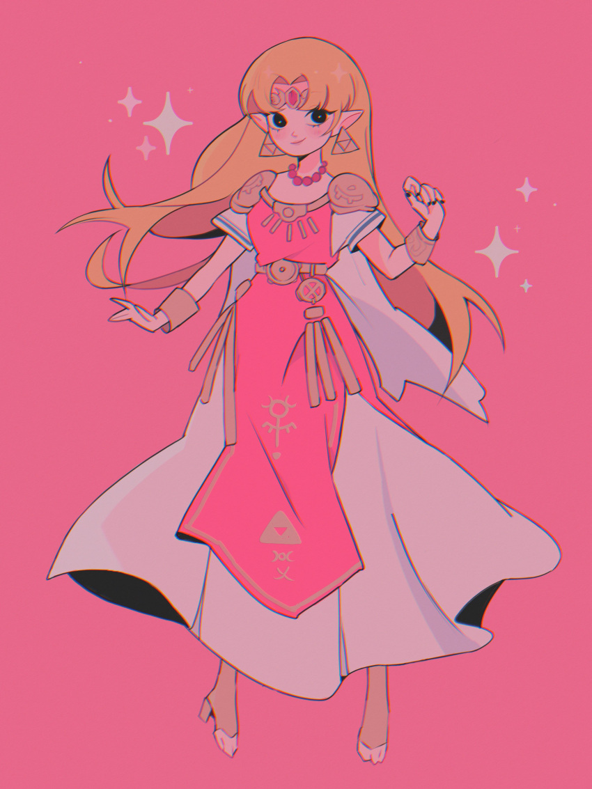 1girl, absurdres, bangle, bangs, black_nails, blonde_hair, bracelet, chromatic_aberration