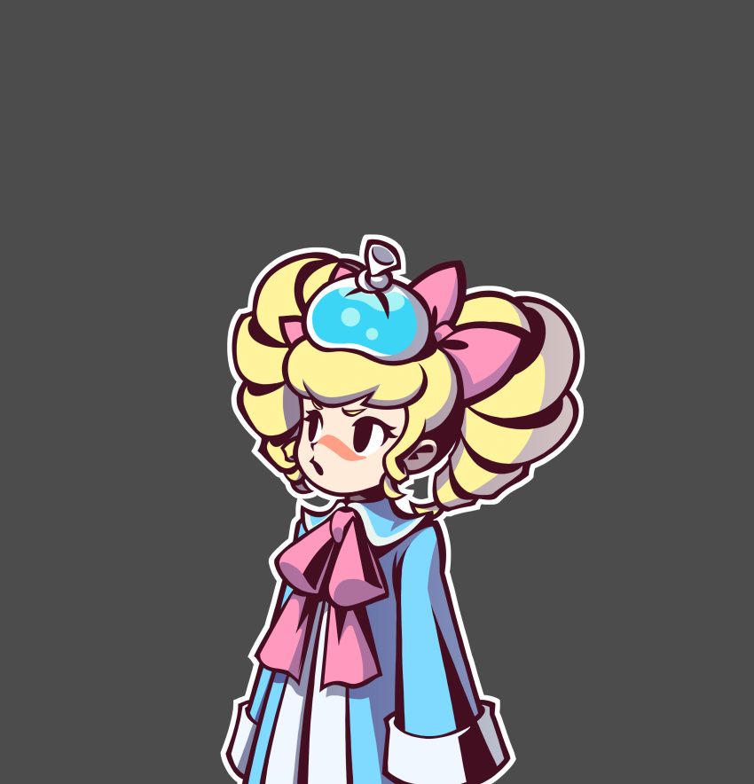amelie_(ghost_trick), blonde_hair, capcom, ghost_trick, highres, official_art, ribbon, sick