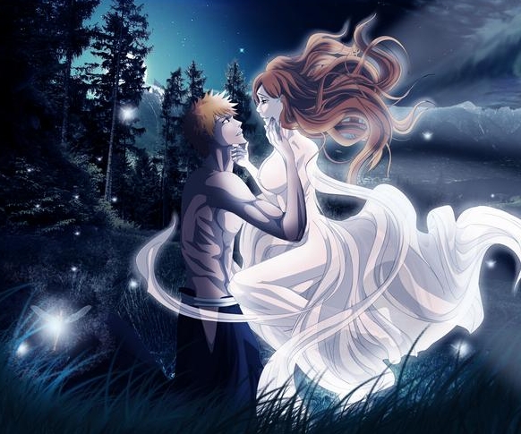 bleach, brown_eyes, couple, ichigo, ichigo_kurosaki, inoue, inoue_orihime, kurosaki