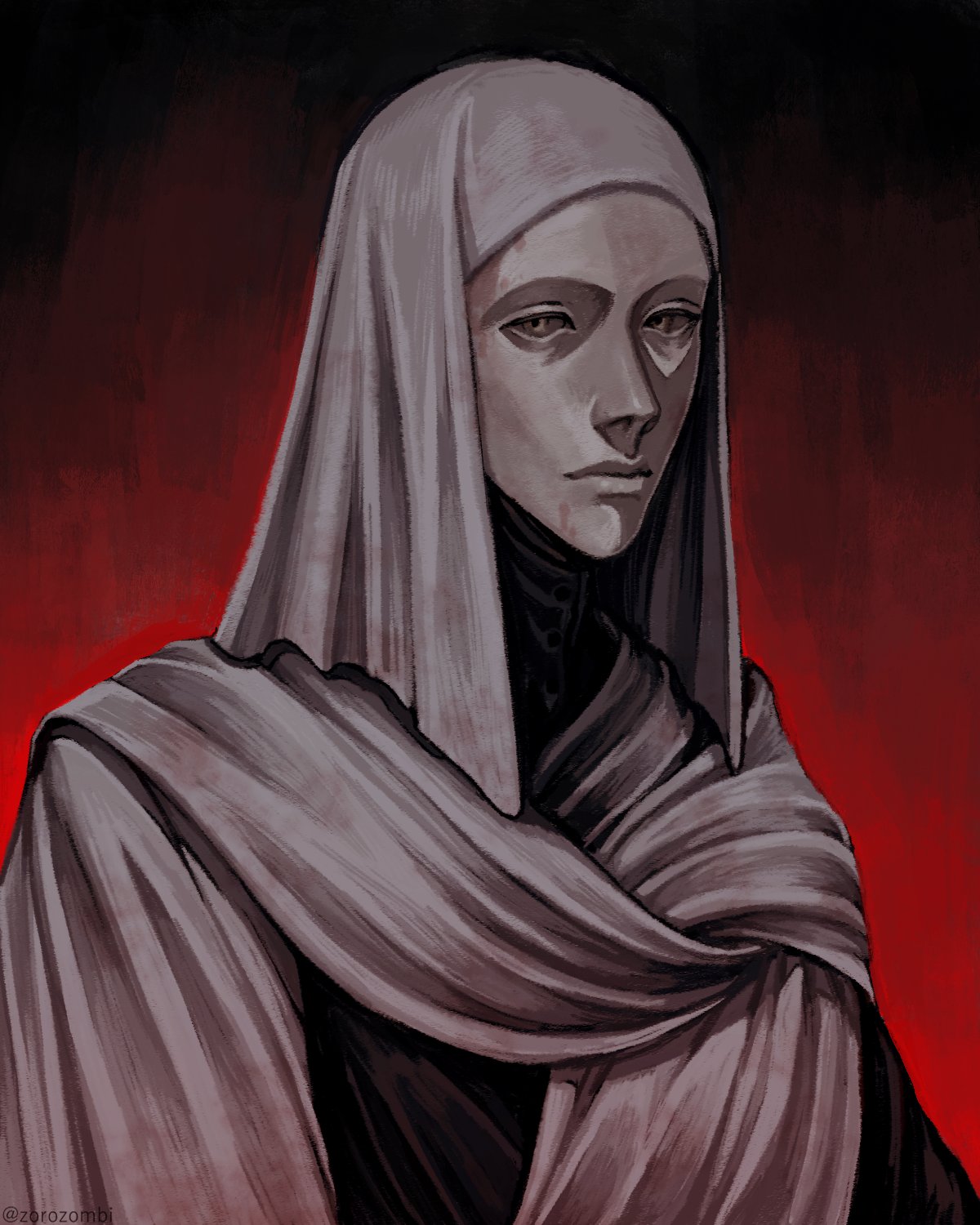 1boy, closed_mouth, elden_ring, highres, looking_at_viewer, male_focus, mask, red_background