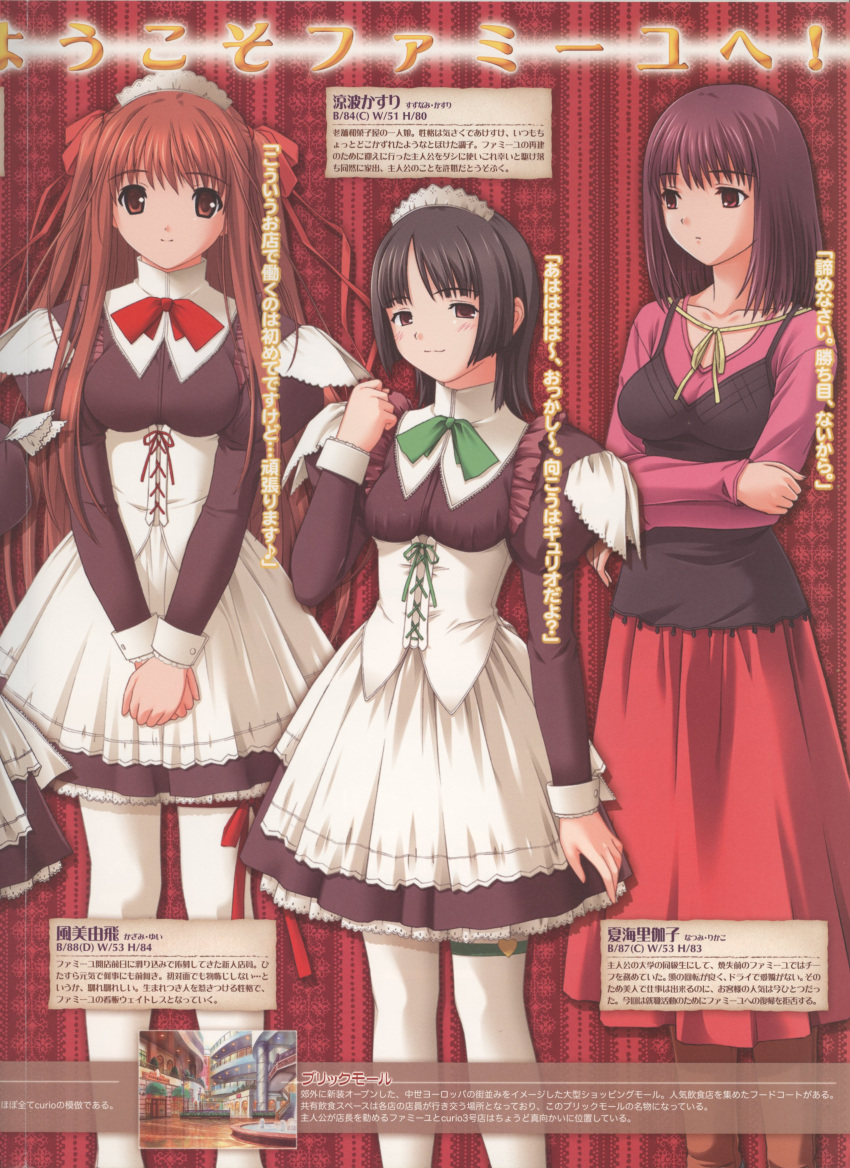 bleed_through, kazami_yui, maid, natsumi_rikako, nekonyan, parfait_chocolate_second_brew, suzunami_kasuri