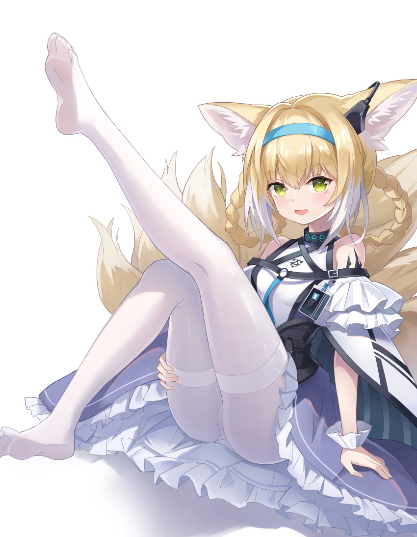 1girl, :d, absurdres, animal_ear_fluff, animal_ears, arknights, bangs, bare_shoulders