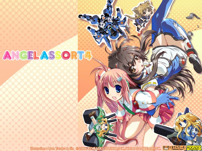 blue_blaster, ein_(artist), gadget_trial, hirohashi_ryou, maki_ardito, morinaga_rika, mytyl_fairthese, shintani_ryouko