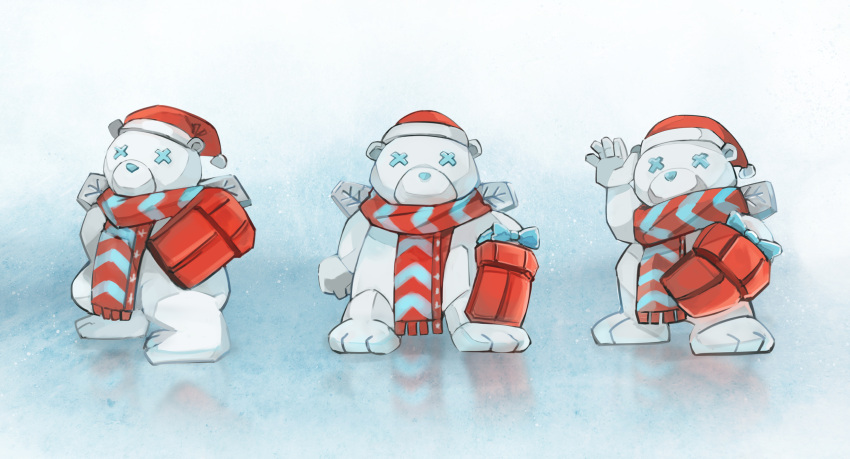 1boy, animal_costume, apex_legends, bear_costume, blue_scarf, brudda_bear_gibraltar, gibraltar_(apex_legends), highres