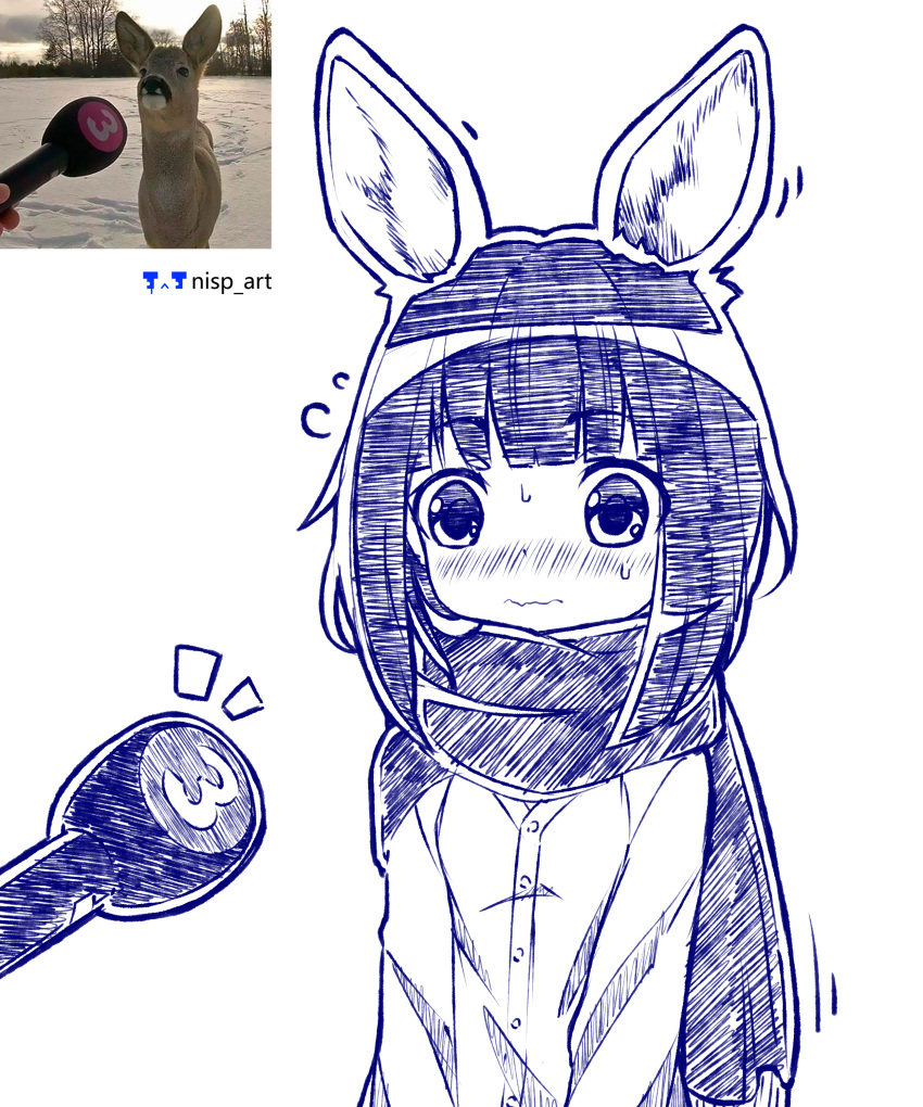 1girl, ^^^, absurdres, animal, animal_ears, artist_logo, artist_name, bangs