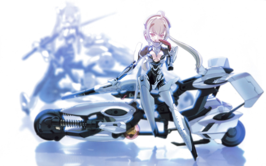2girls, ach, ach_stradale, ahoge, blurry, breasts, busou_shinki, choco