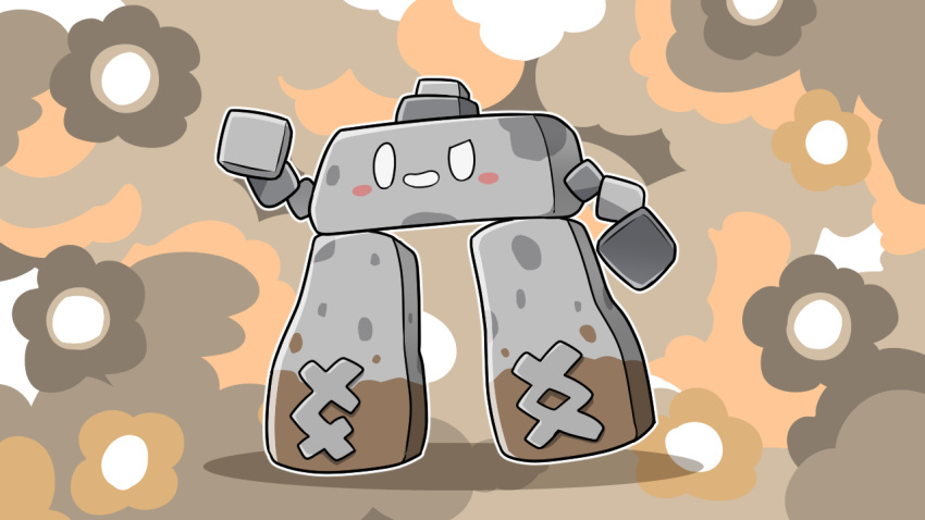 arm_up, blush_stickers, commentary_request, full_body, katanagi1129, no_humans, outline, pokemon