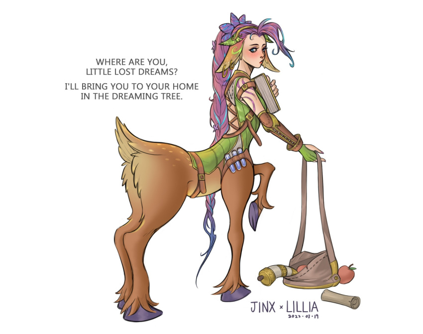 1girl, animal_ears, apple, bag, bangs, bare_shoulders, brown_bag, character_name