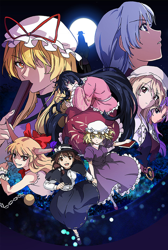 1boy, 6+girls, black_hair, black_skirt, blonde_hair, book, brown_hair, dress