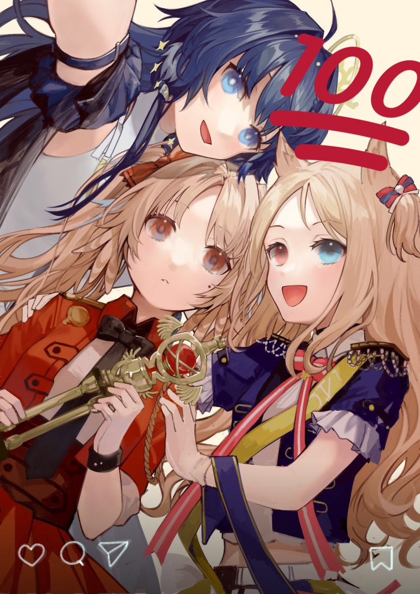 3girls, animal_ears, archetto_(arknights), archetto_(publicity_strategy)_(arknights), arknights, astesia_(arknights), astesia_(frlibre_on_the_palace)_(arknights), bangs