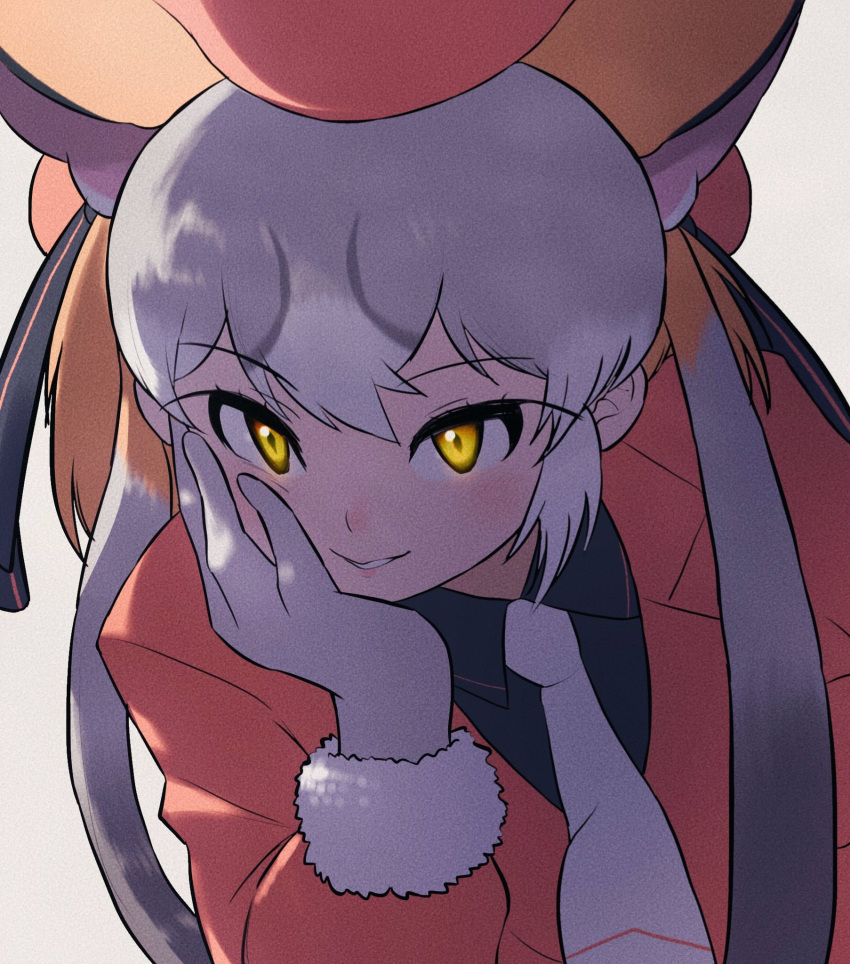 1girl, animal_ears, blazer, cats_yone, fox_ears, fox_girl, fox_tail, gloves