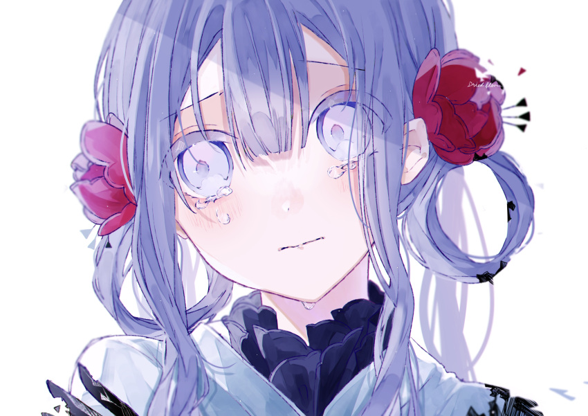 1girl, absurdres, akane_aoi, bangs, blue_eyes, blue_hair, blush, closed_mouth