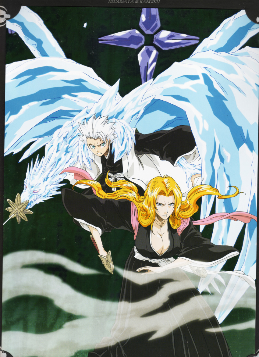 bankai, bleach, cleavage, haineko, hitsugaya_toushirou, matsumoto_rangiku
